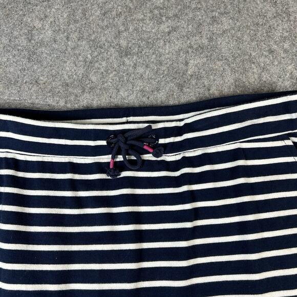 Joules Mini Skirt Womens 12 Navy White Nautical Striped Cotton Casual Pockets - Picture 5 of 10